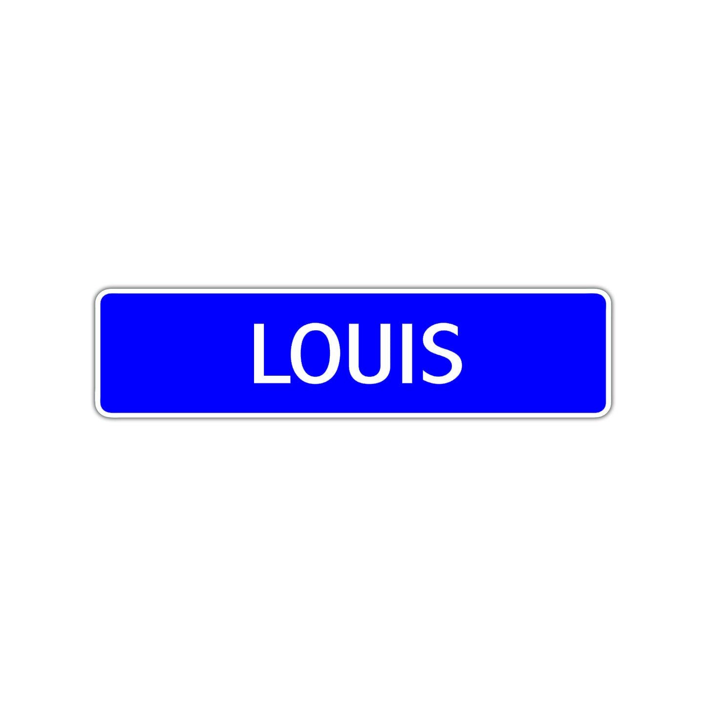 Louis Street Sign Children Name Room Plate