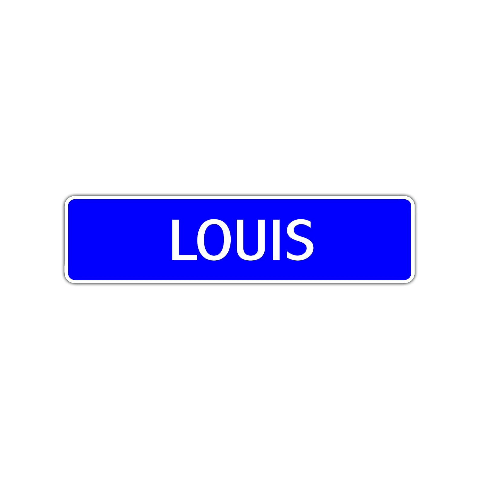 Louis Street Sign Children Name Room Plate