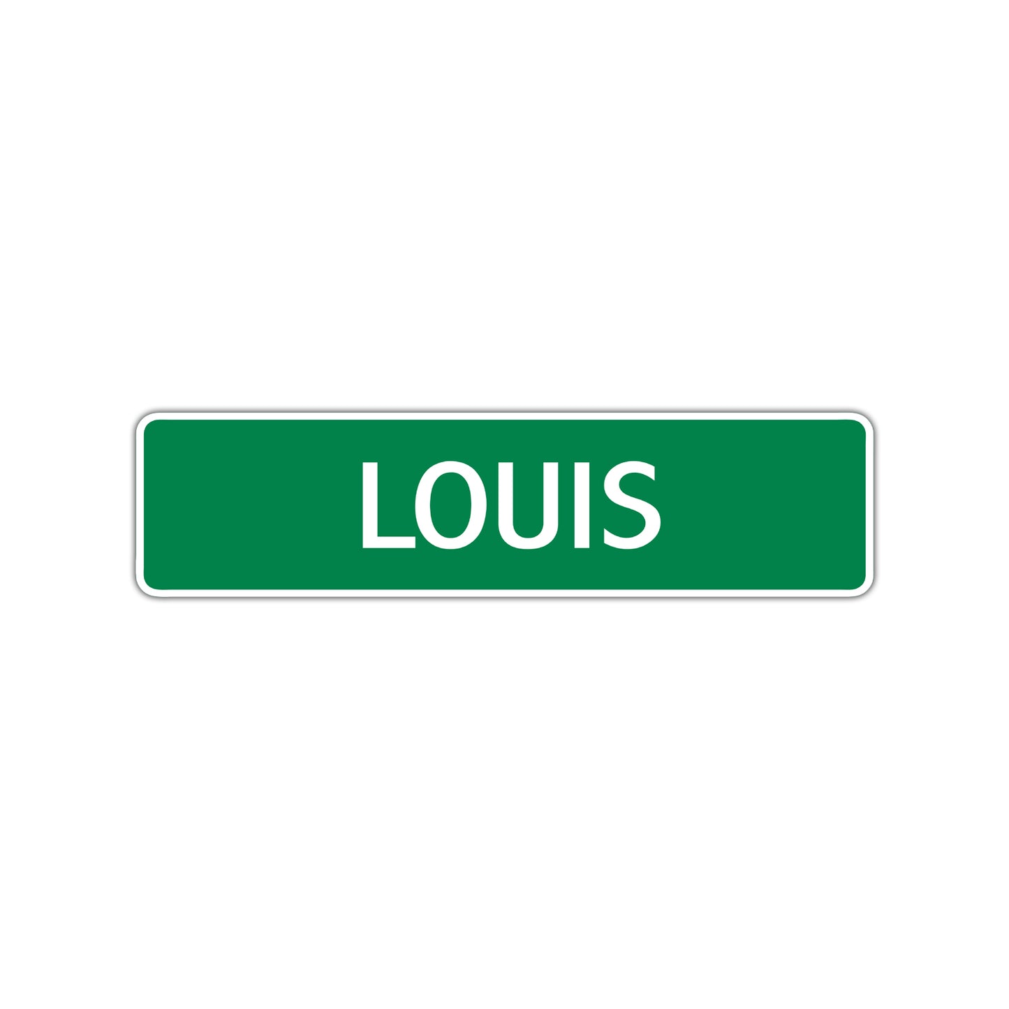 Louis Street Sign Children Name Room Plate