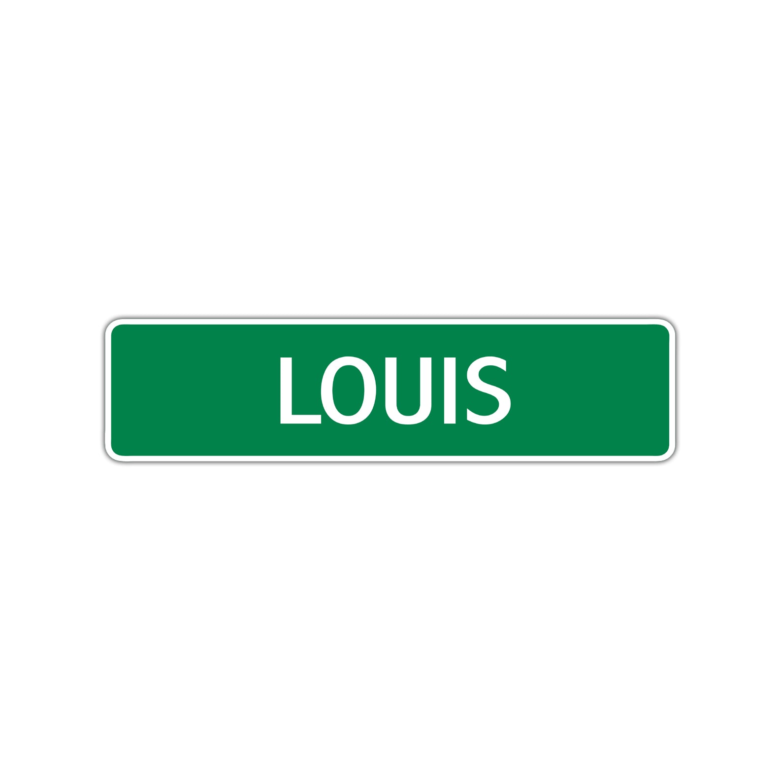 Louis Street Sign Children Name Room Plate