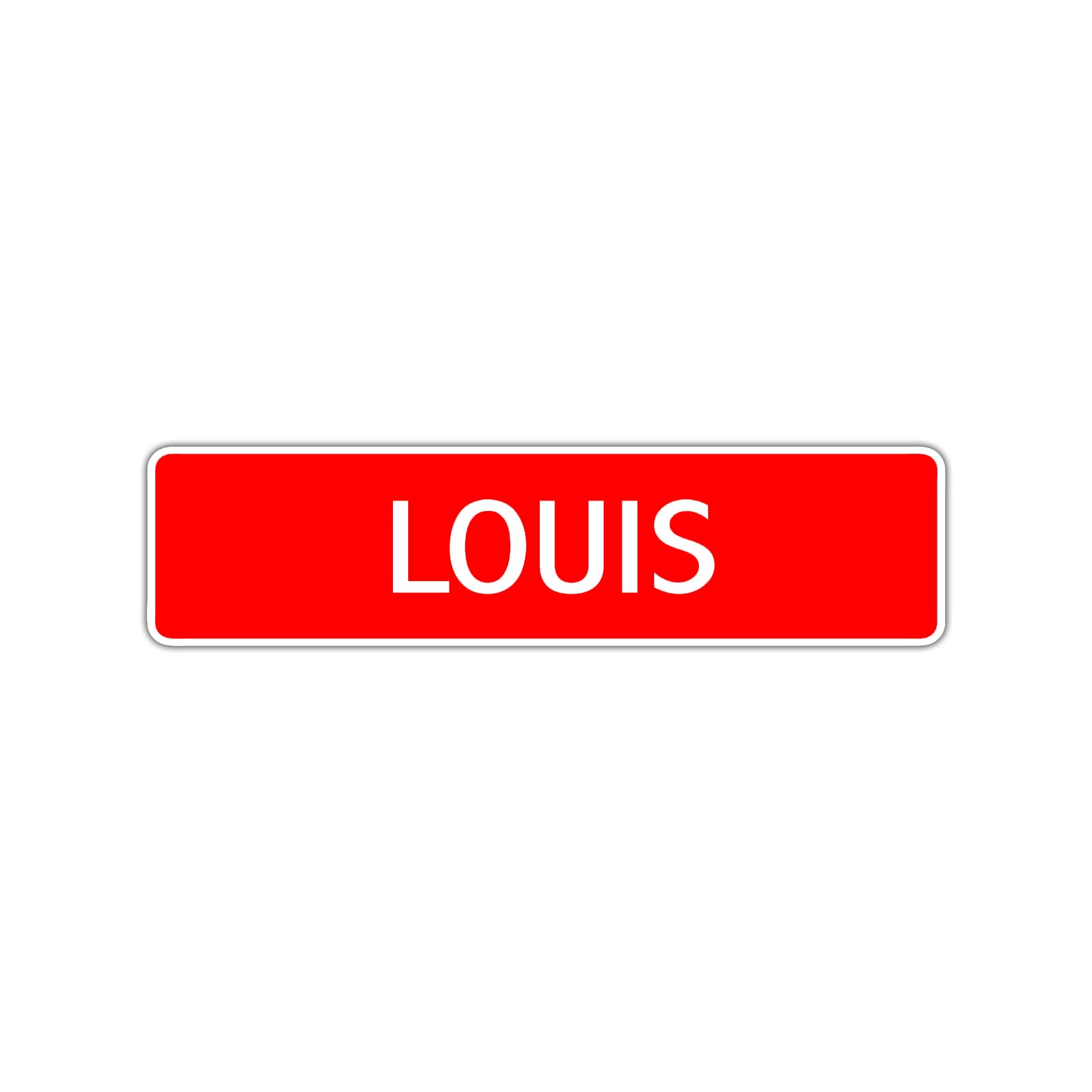 Louis Street Sign Children Name Room Plate