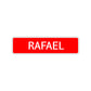 Rafael Street Sign Children Name Room Plate
