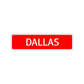 Dallas Street Sign Children Name Room Plate