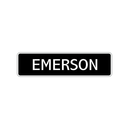 Emerson Street Sign Children Name Room Plate