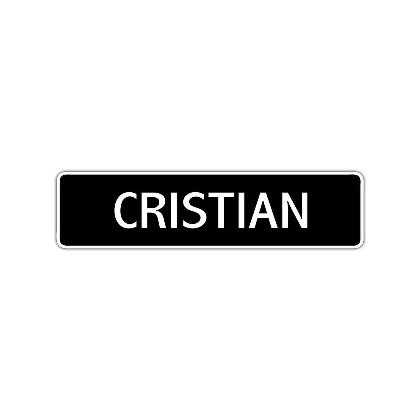 Cristian Street Sign Children Name Room Plate