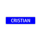 Cristian Street Sign Children Name Room Plate