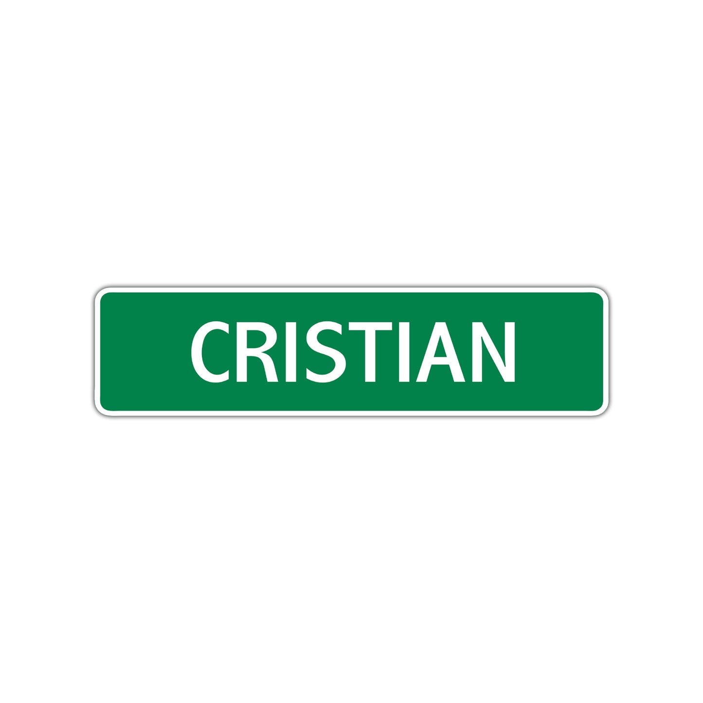 Cristian Street Sign Children Name Room Plate