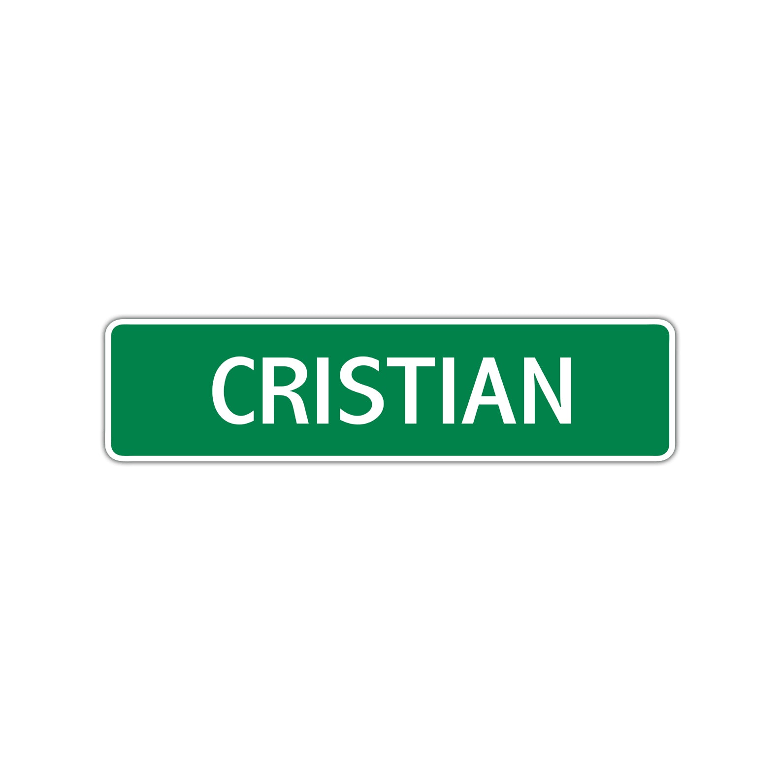 Cristian Street Sign Children Name Room Plate