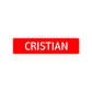 Cristian Street Sign Children Name Room Plate