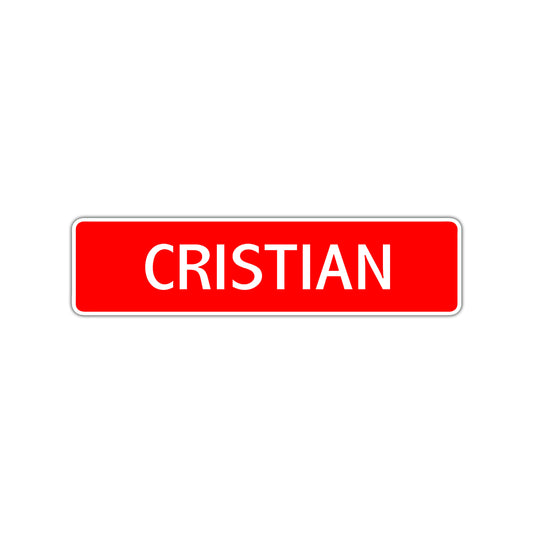 Cristian Street Sign Children Name Room Plate