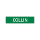 Collin Street Sign Children Name Room Plate