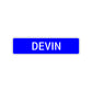 Devin Street Sign Children Name Room Plate