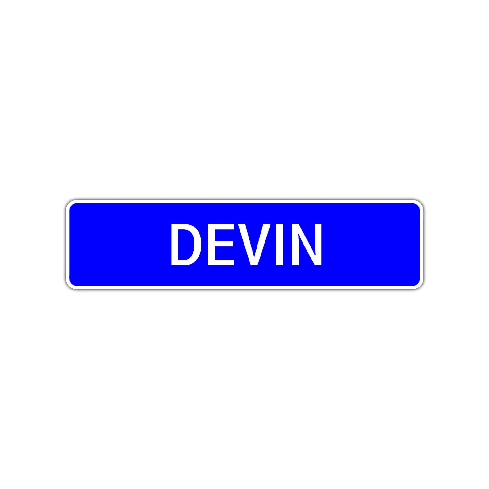 Devin Street Sign Children Name Room Plate