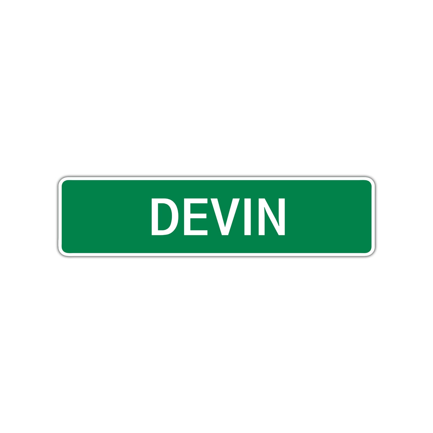 Devin Street Sign Children Name Room Plate