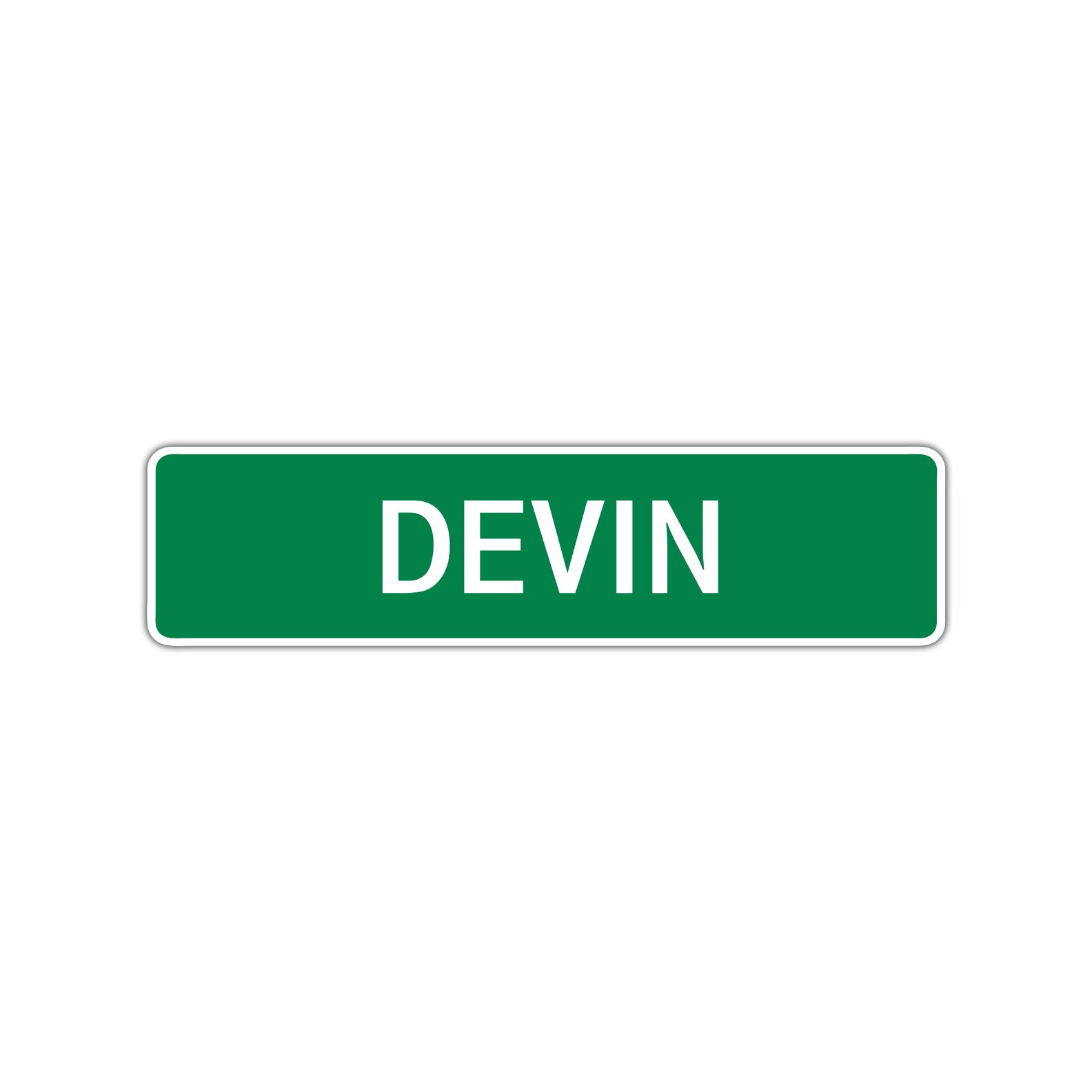 Devin Street Sign Children Name Room Plate