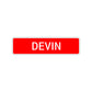 Devin Street Sign Children Name Room Plate