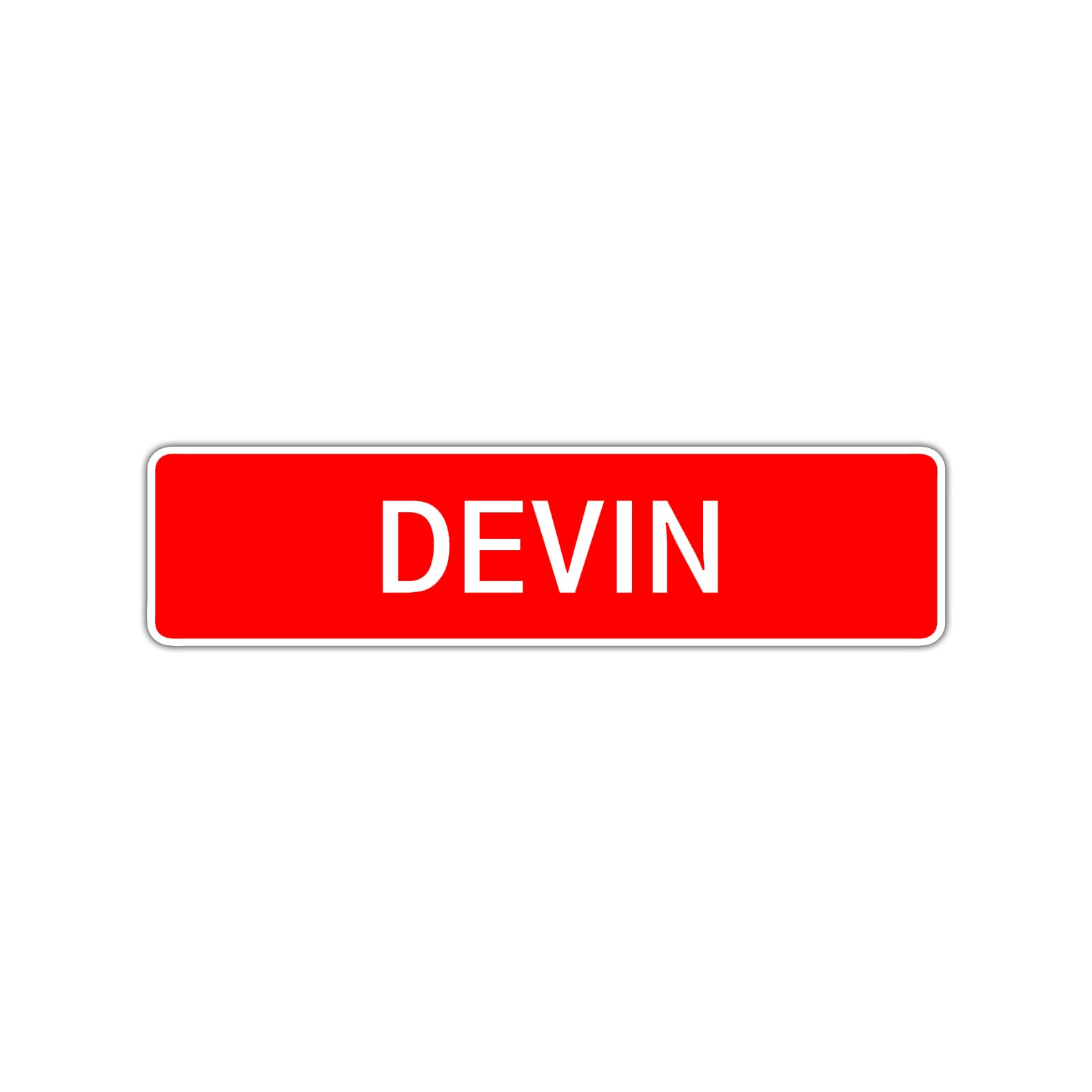 Devin Street Sign Children Name Room Plate