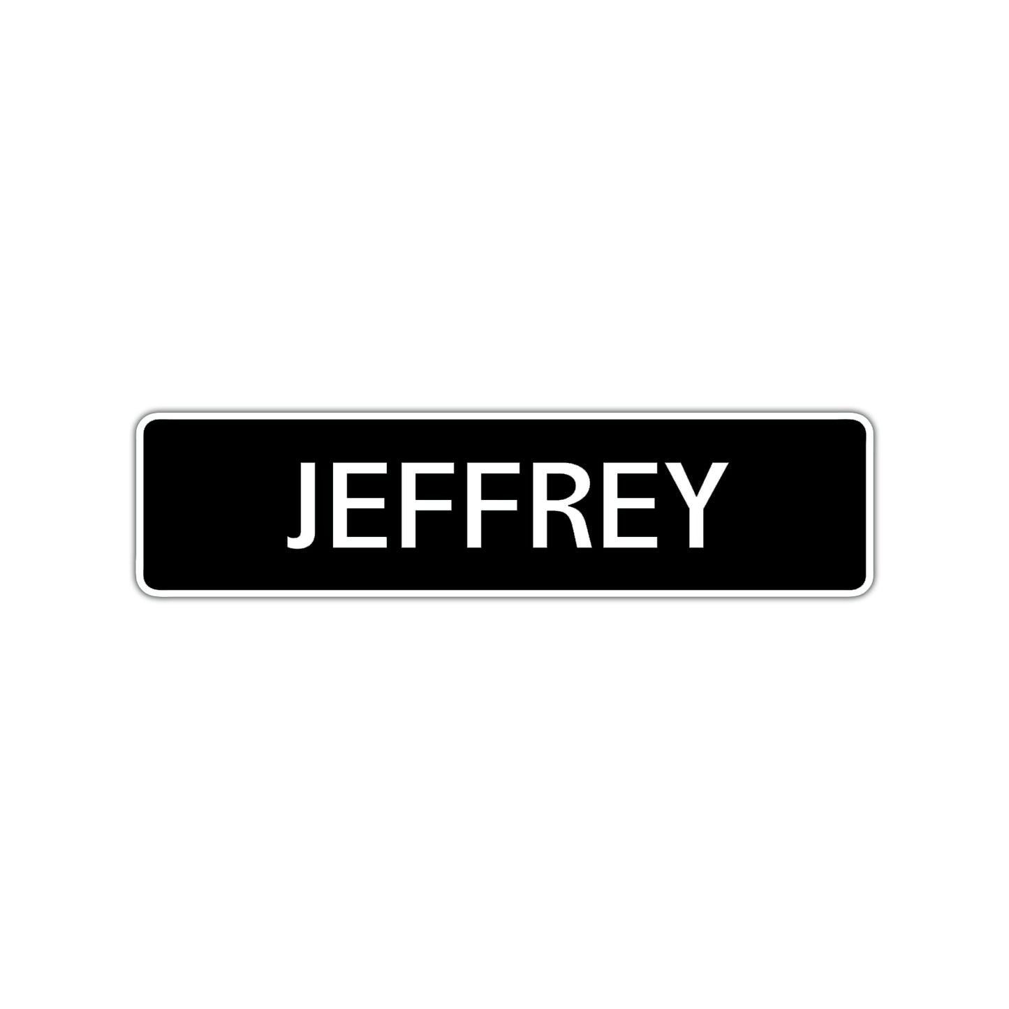 Jeffrey Street Sign Children Name Room Plate