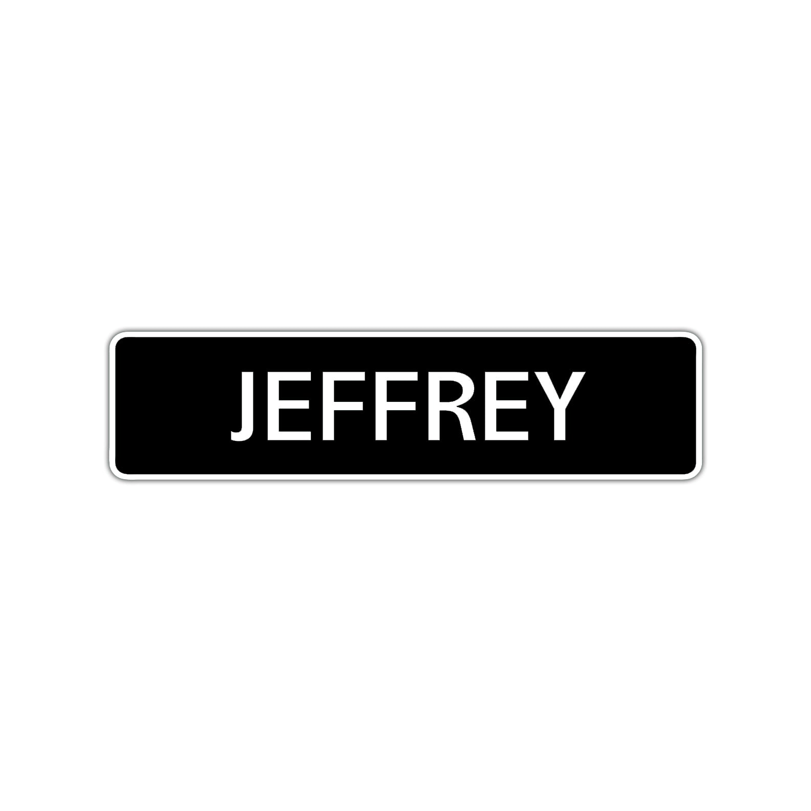 Jeffrey Street Sign Children Name Room Plate