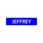 Jeffrey Street Sign Children Name Room Plate
