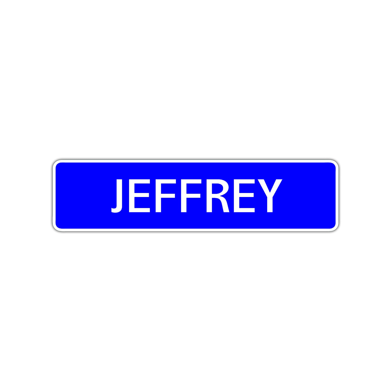 Jeffrey Street Sign Children Name Room Plate