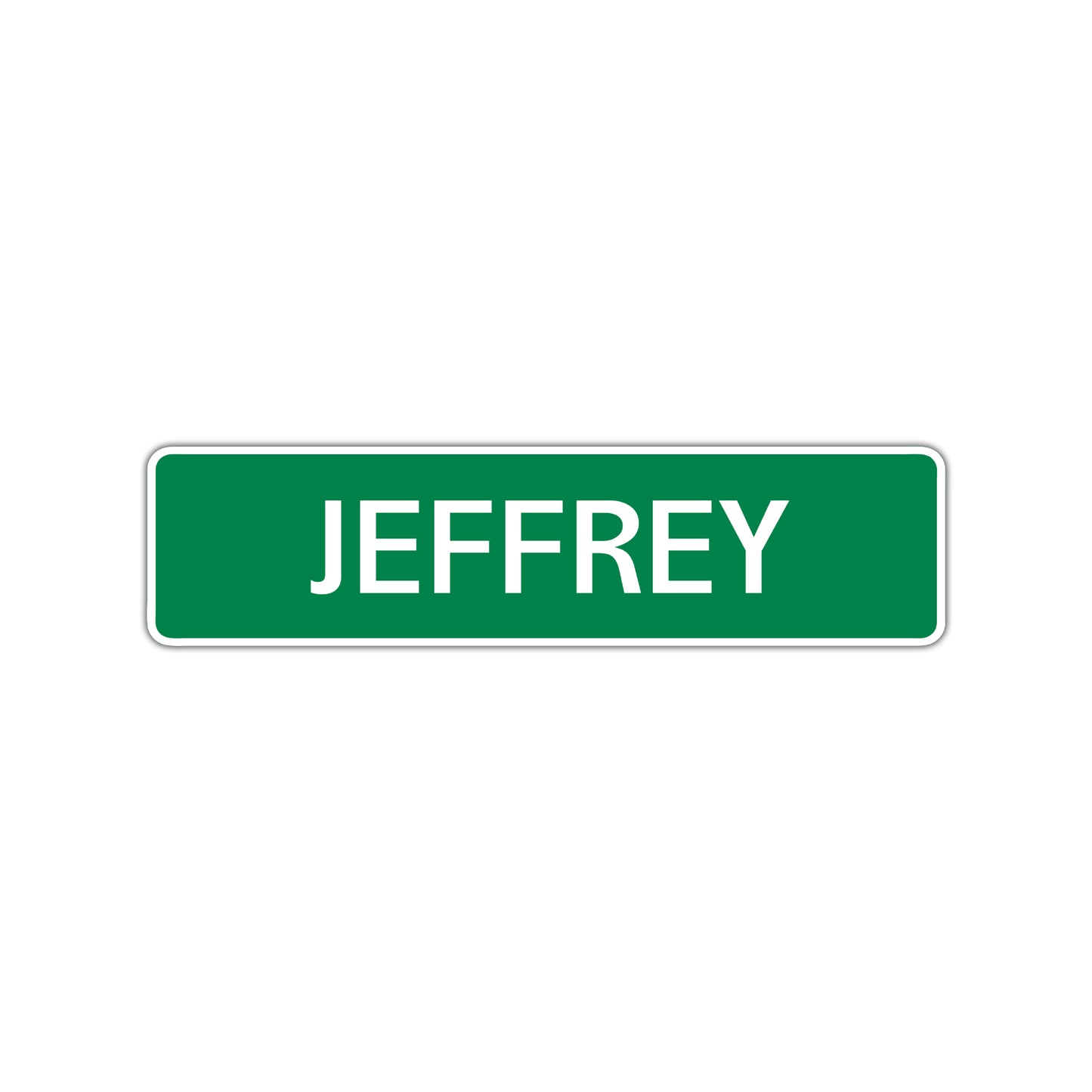 Jeffrey Street Sign Children Name Room Plate