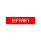Jeffrey Street Sign Children Name Room Plate