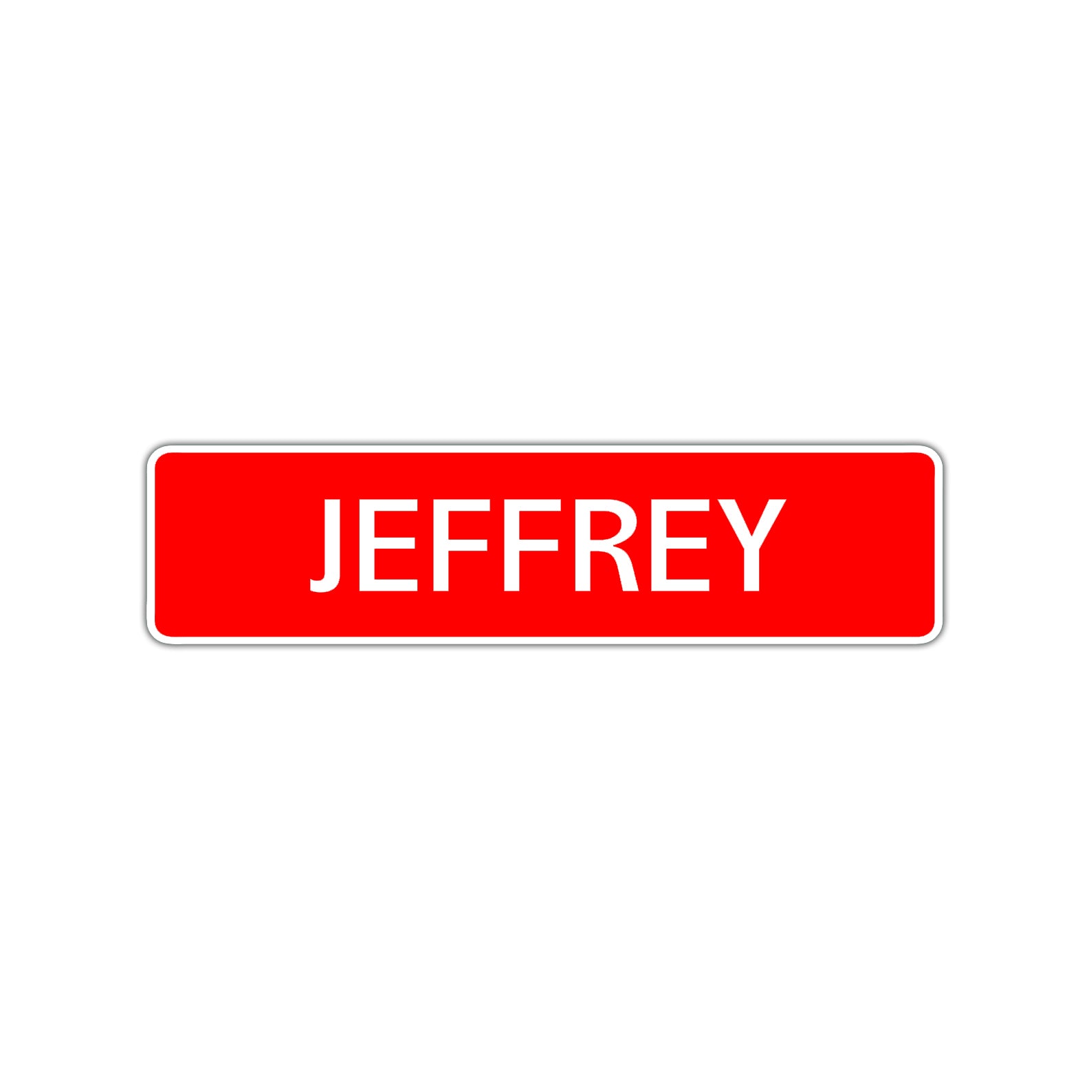 Jeffrey Street Sign Children Name Room Plate