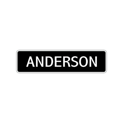 Anderson Street Sign Children Name Room Plate