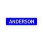 Anderson Street Sign Children Name Room Plate