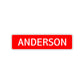 Anderson Street Sign Children Name Room Plate