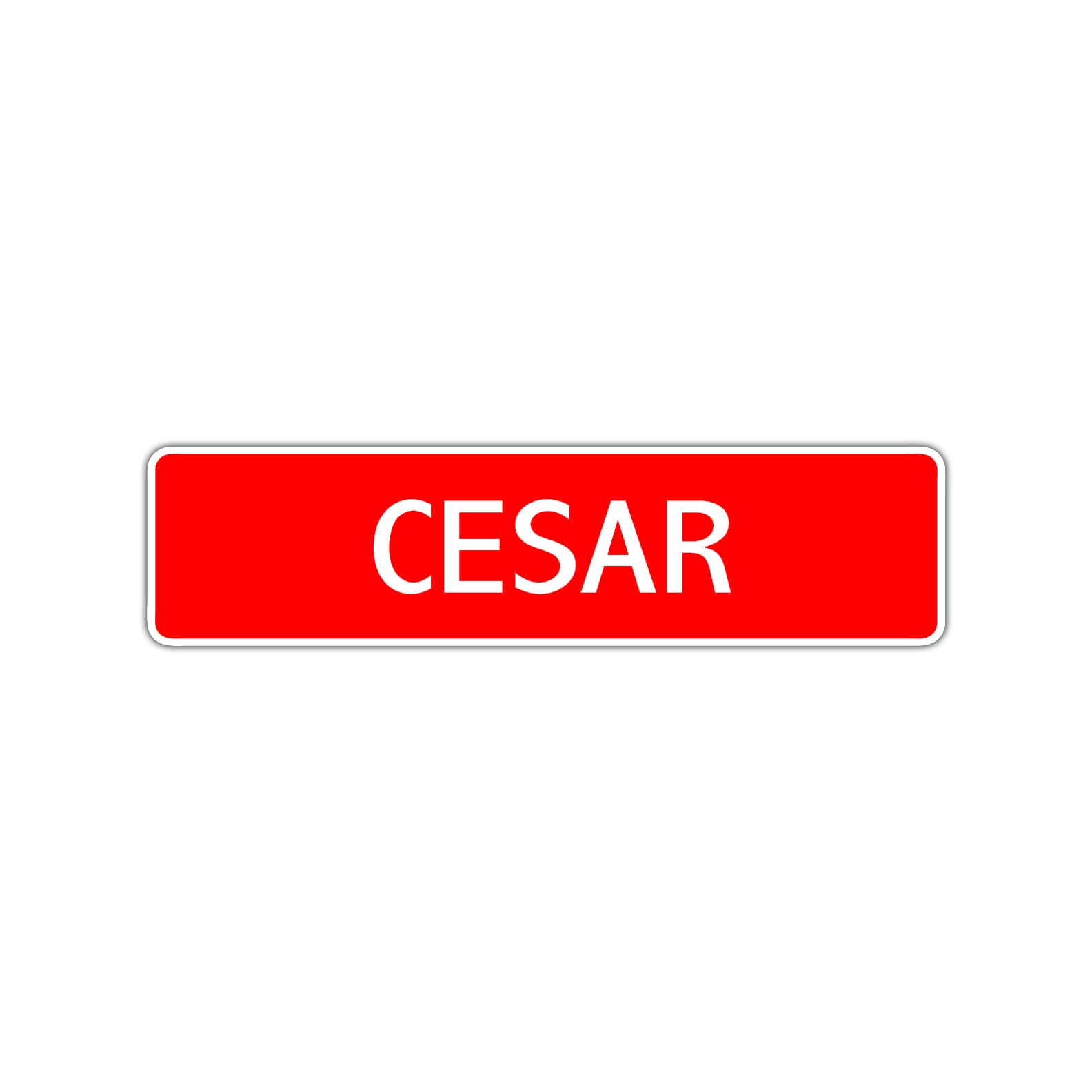 Cesar Street Sign Children Name Room Plate