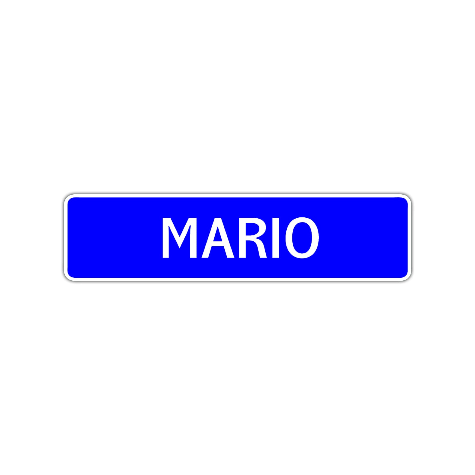 Mario Street Sign Children Name Room Plate