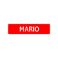 Mario Street Sign Children Name Room Plate