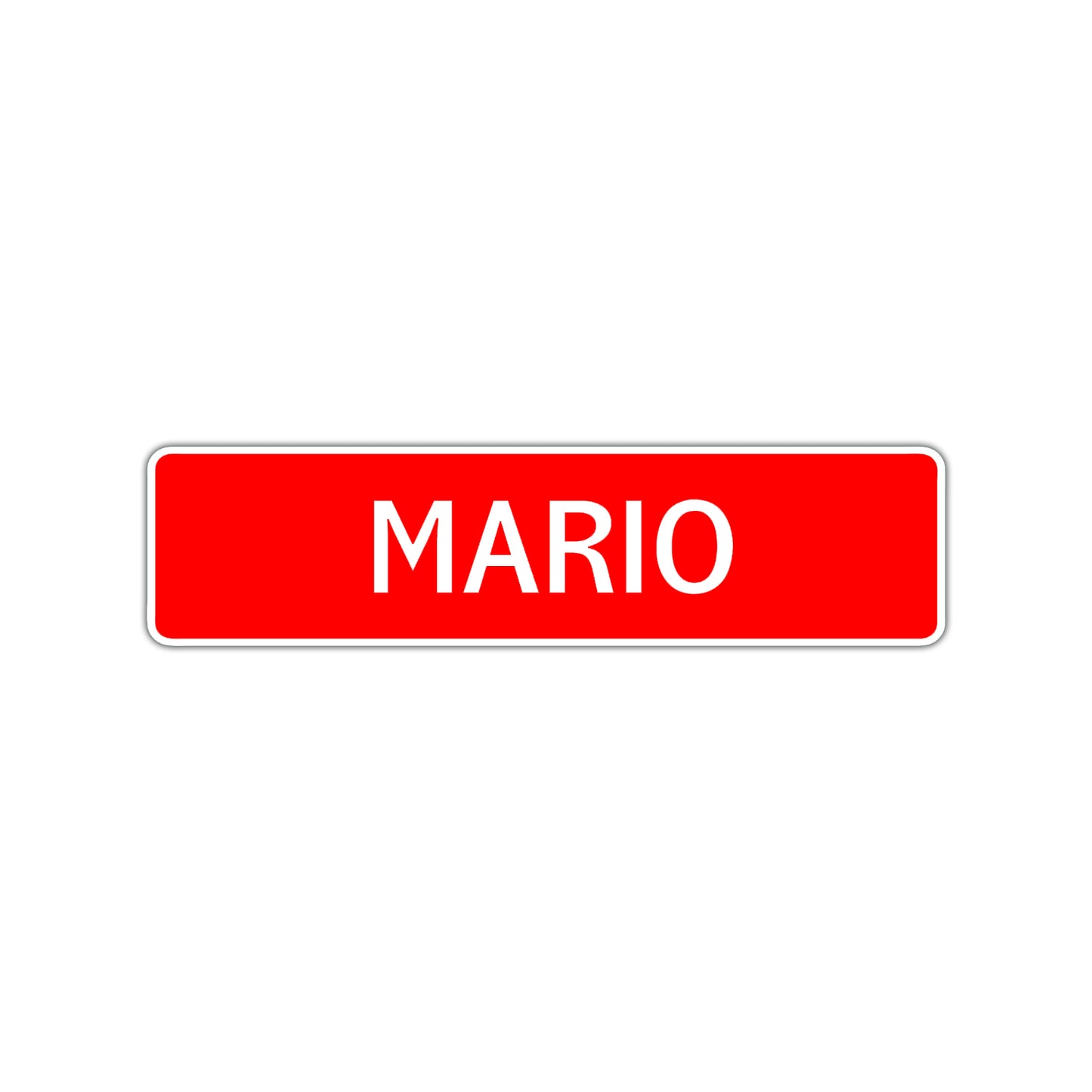 Mario Street Sign Children Name Room Plate