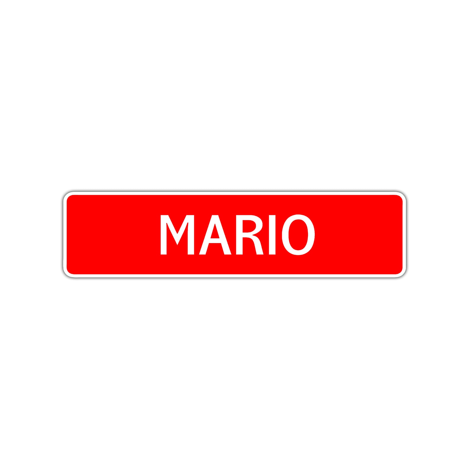 Mario Street Sign Children Name Room Plate