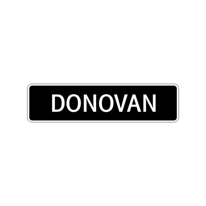 Donovan Street Sign Children Name Room Plate