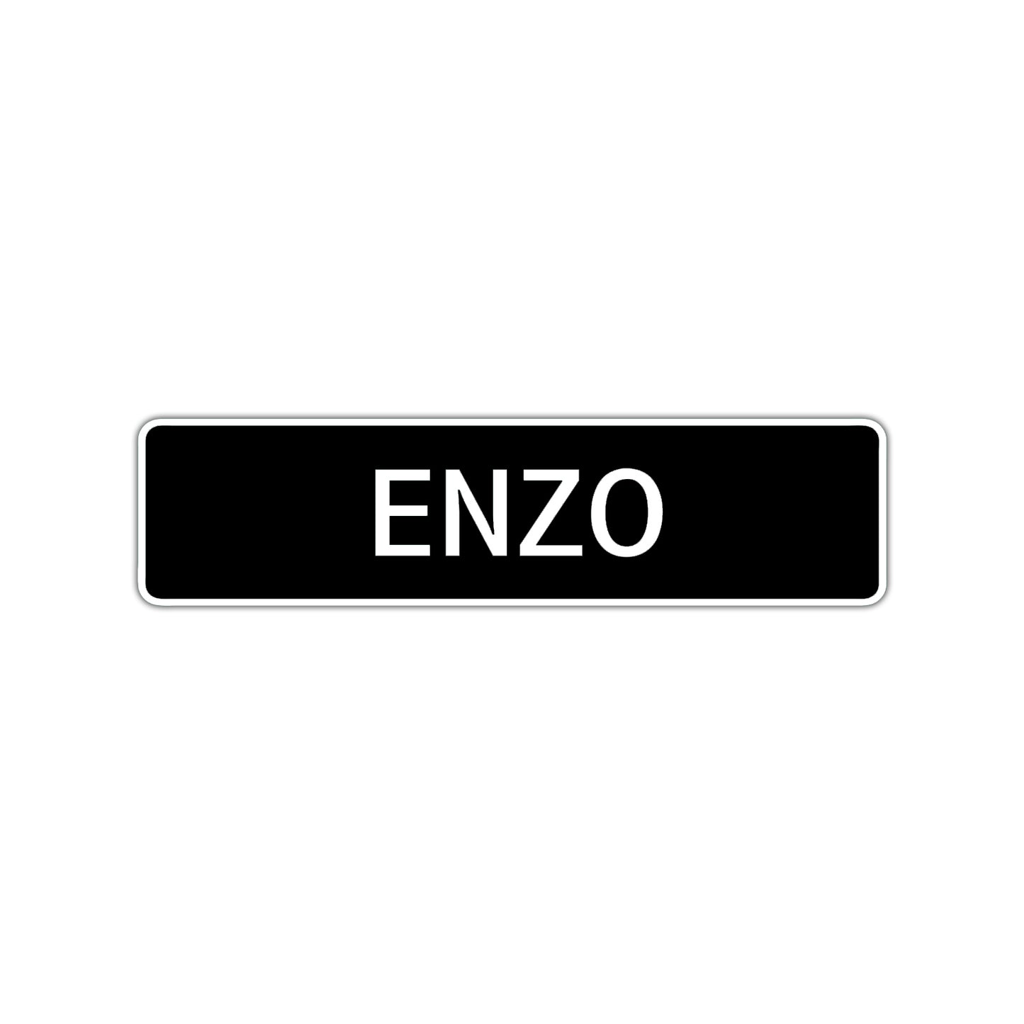 Enzo Street Sign Children Name Room Plate
