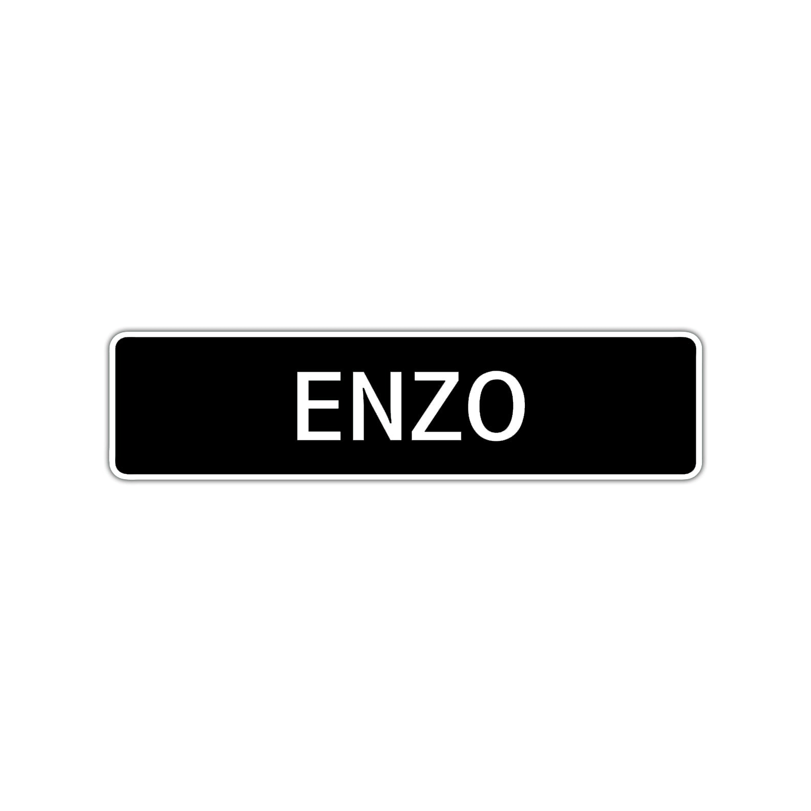 Enzo Street Sign Children Name Room Plate