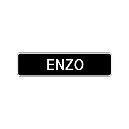 Enzo Street Sign Children Name Room Plate