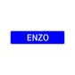 Enzo Street Sign Children Name Room Plate
