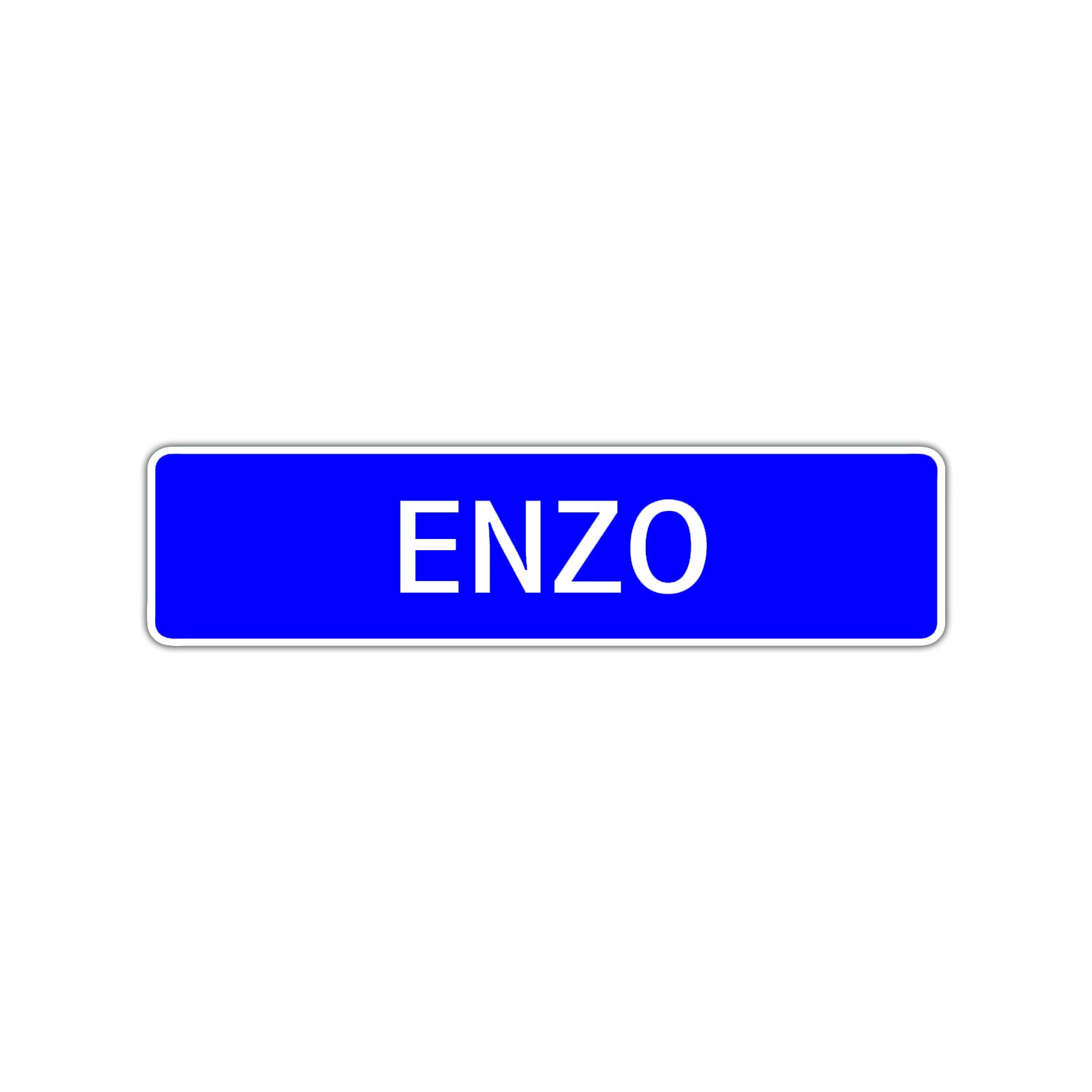 Enzo Street Sign Children Name Room Plate