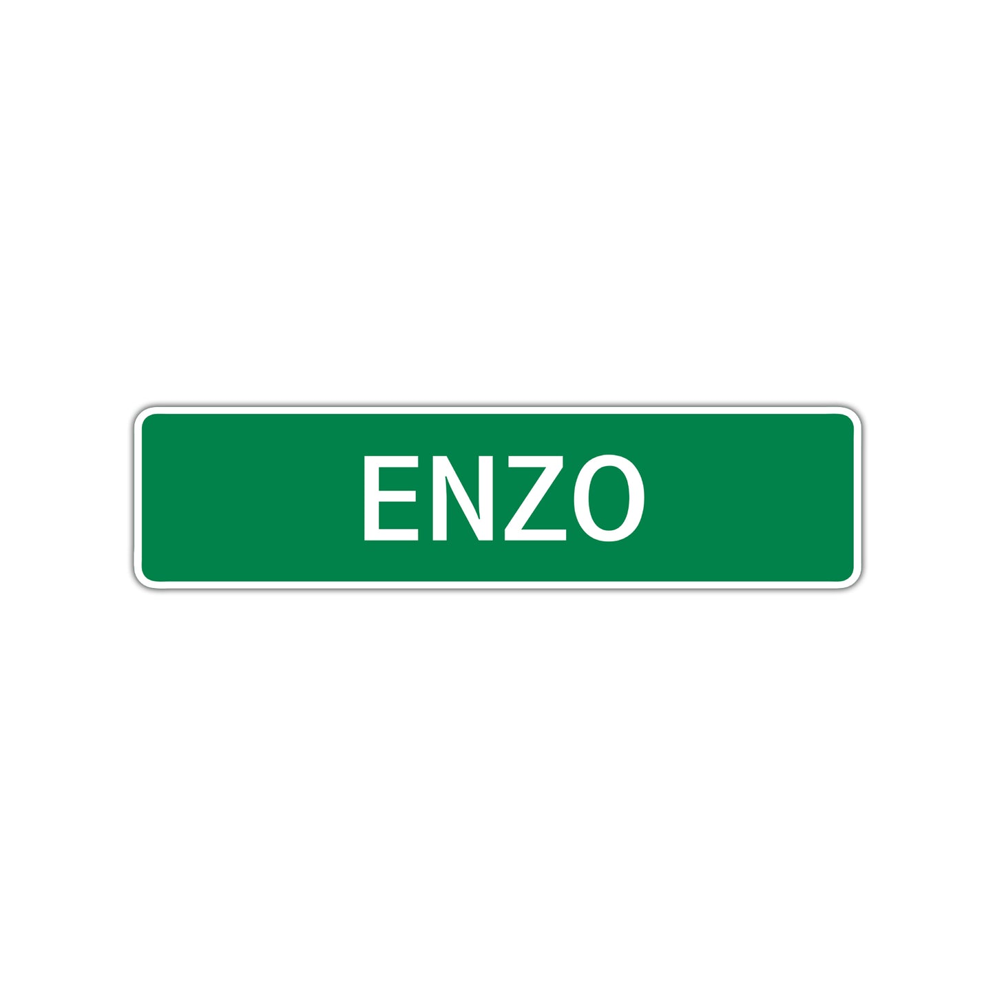 Enzo Street Sign Children Name Room Plate