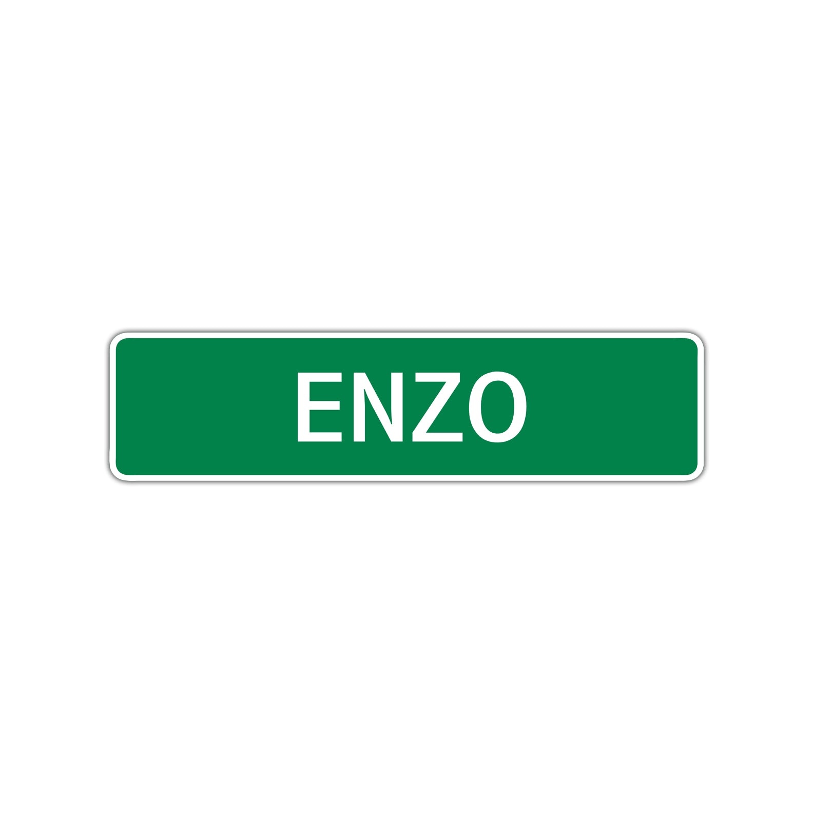 Enzo Street Sign Children Name Room Plate