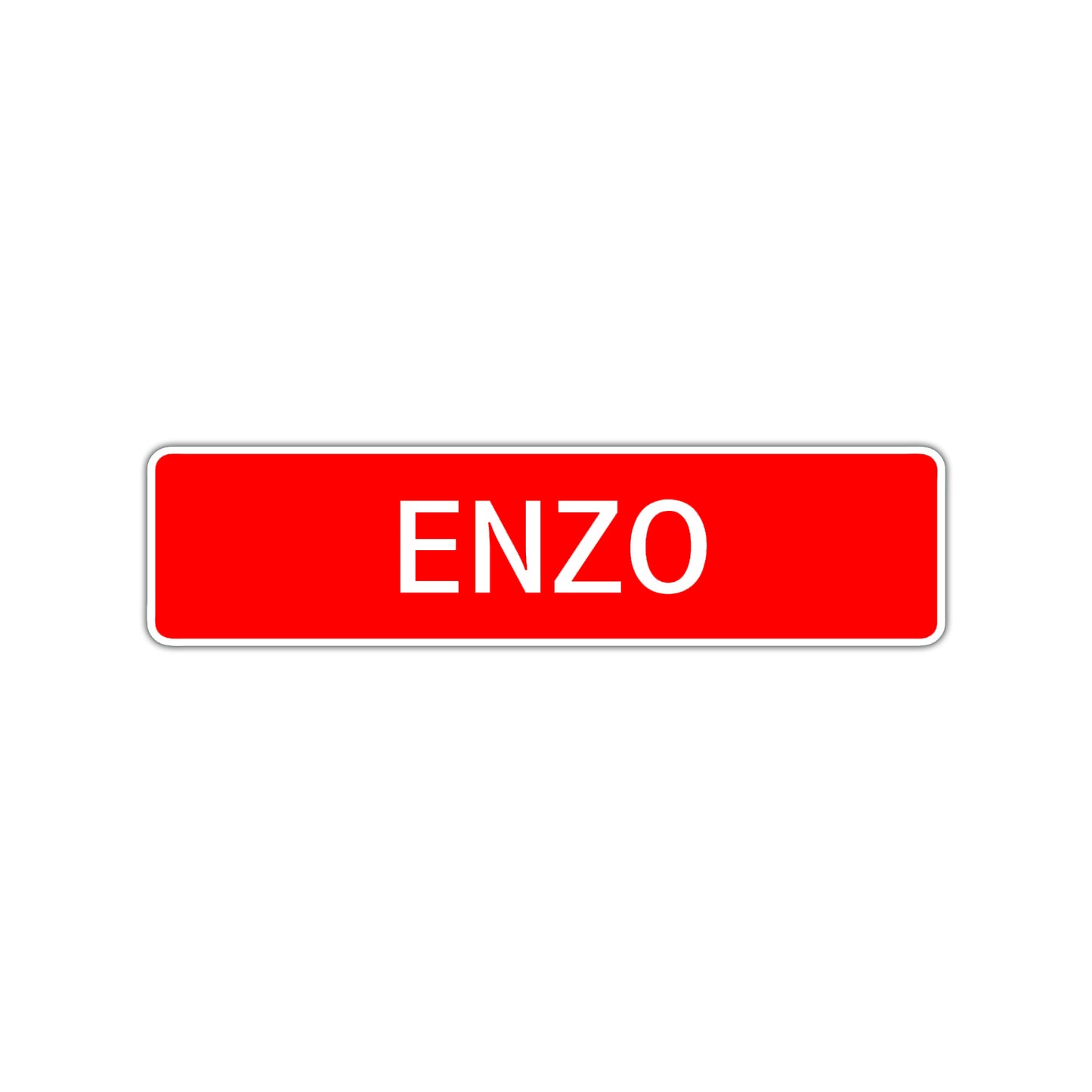 Enzo Street Sign Children Name Room Plate