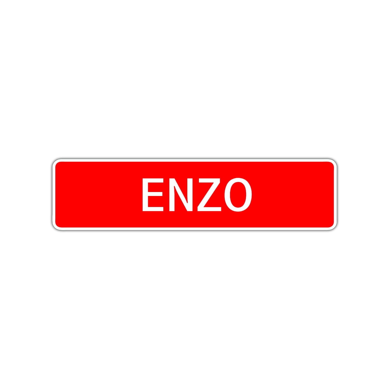 Enzo Street Sign Children Name Room Plate
