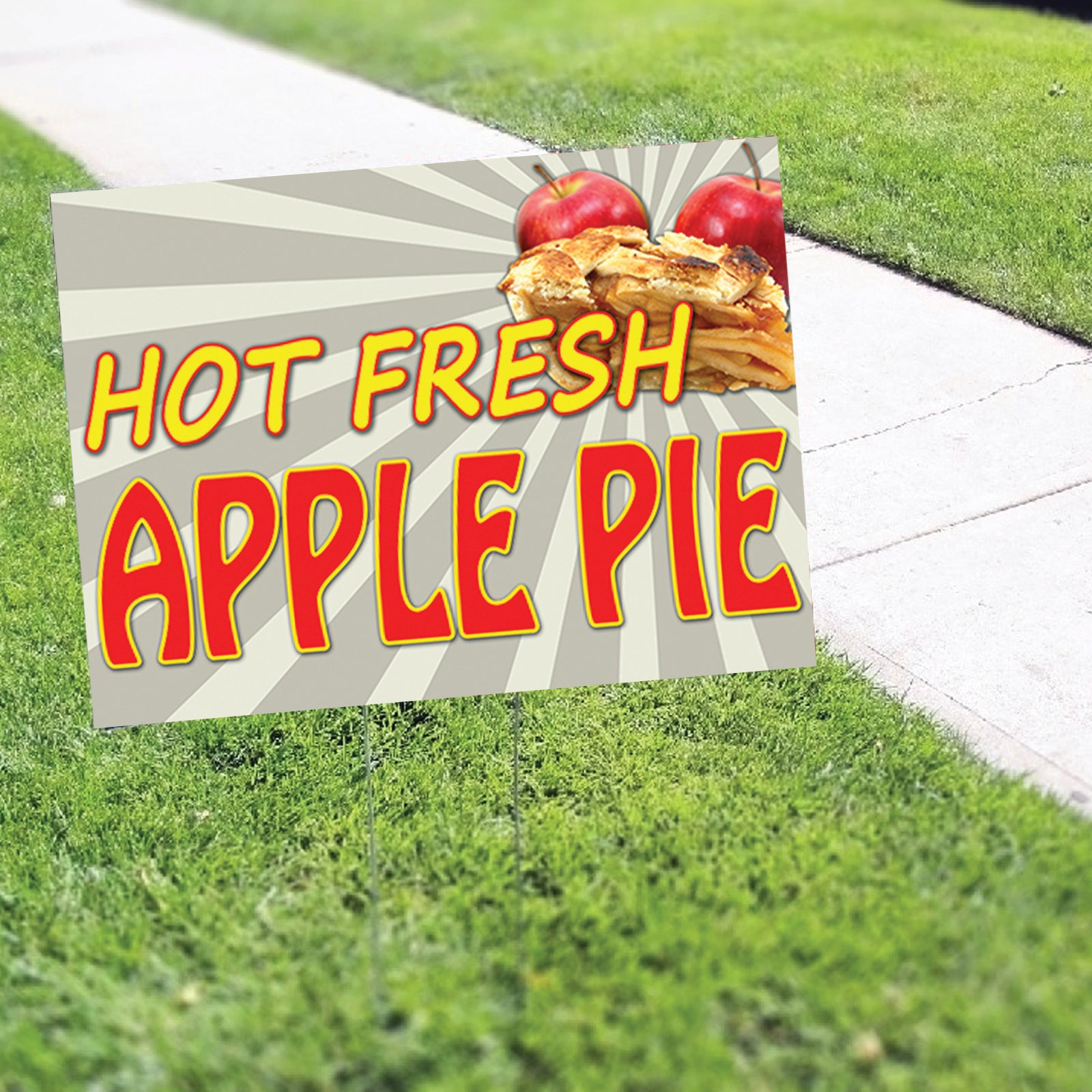 Hot Fresh Apple Pie Coroplast Yard Sign