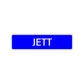 Jett Street Sign Children Name Room Plate