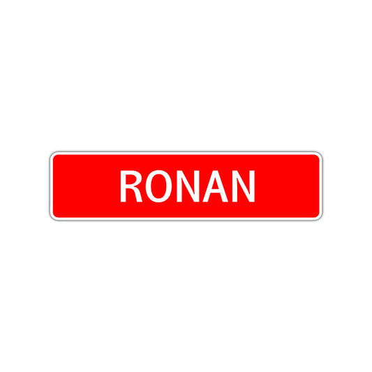 Ronan Street Sign Children Name Room Plate