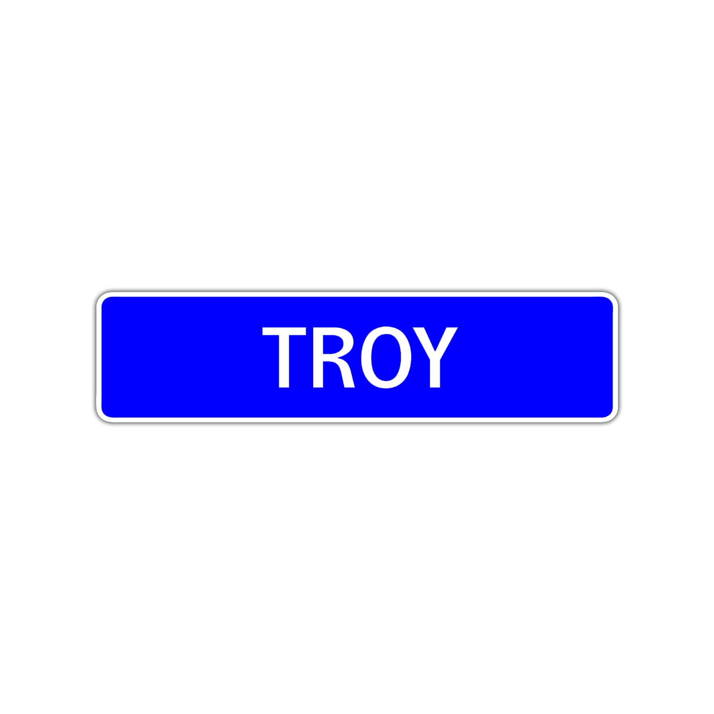Troy Street Sign Children Name Room Plate